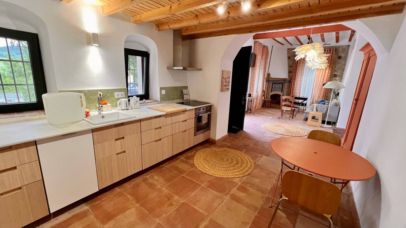 Cortijo del SXVIII sierra de grazalema en venta cocina