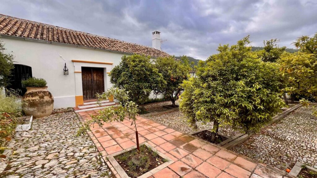 Cortijo del SXVIII sierra de grazalema en venta patio interior