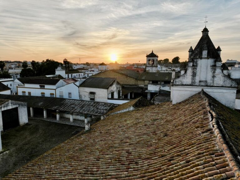 Una hacienda de olivar del SXVIII con tres molinos antiguos con vistas a la campiña del Aljarafe
